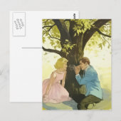 レトロなカップル ポストカード (正面/裏面)