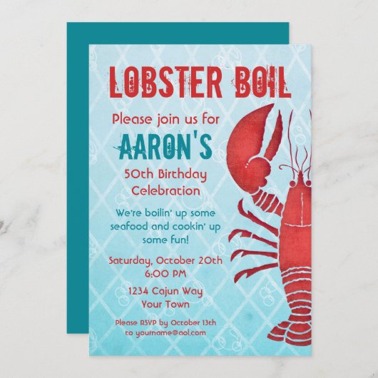 レトロなカニ 招待状 (正面/裏面)