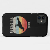 レトロなカラスのささやき手 楽しい鳥好き カラス ヴィンテージ Case-Mate iPhoneケース (裏面(横))