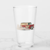 レトロなカートゥーンの配達車 タンブラーグラス (正面)