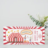 レトロなカーニバルをテーマにした誕生日 招待状 (スタンド正面)