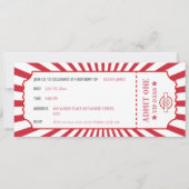 レトロなカーニバルをテーマにした誕生日 招待状 (裏面)