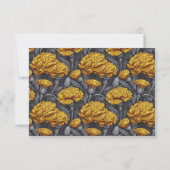 レトロなカーネーションにインスパイアされた海辺の結婚式 出欠カード (裏面)