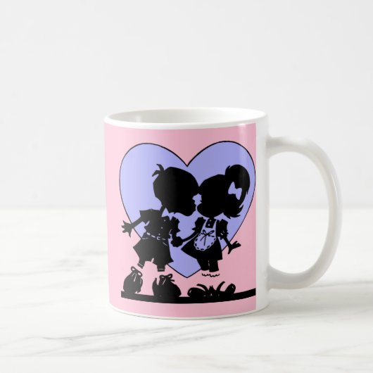 レトロなキス コーヒーマグカップ (右)