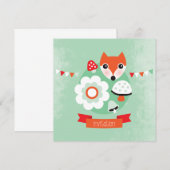 レトロなキッズの誕生日招待状 招待状 (正面/裏面)