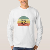 レトロなキツネの夕焼けの美意識 ビンテージ Tシャツ (正面)