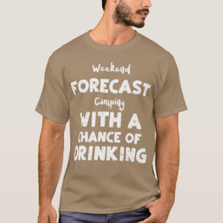 レトロなキャンプの週末予報 Tシャツ