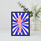 レトロなギタープレーヤー 招待状 (スタンド正面)