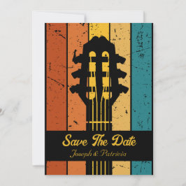 レトロなギター ヴィンテージギター save the date 招待状