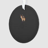 レトロなクラシックスタイルの「Oh Deer Oh Dear」 オーナメント (正面)