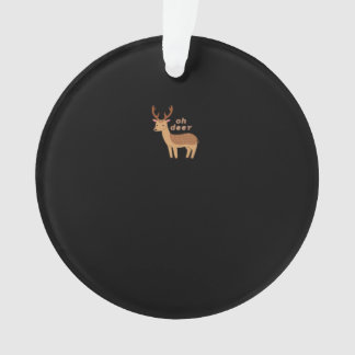 レトロなクラシックスタイルの「Oh Deer Oh Dear」 オーナメント