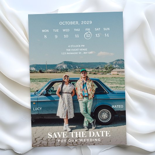 レトロなクラシック写真 セーブザデート