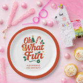 レトロなクリスマスお誕生日おめでとう  ペーパープレート (パーティー)