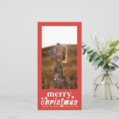 レトロなクリスマスの写真 シーズンカード (スタンド正面)