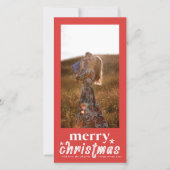 レトロなクリスマスの写真 シーズンカード (正面)