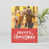 レトロなクリスマスの写真 シーズンカード (スタンド正面)