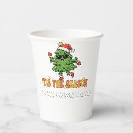 レトロなクリスマスの季節 パーソナライズドツリー 紙コップ