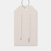 レトロなクリスマスの文字 ギフトタグ (裏面)