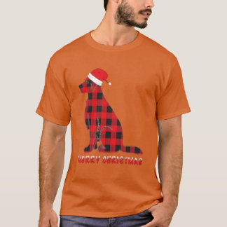 レトロなクリスマスの犬 Tシャツ