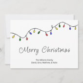 レトロなクリスマスイルミネーション フェスティブ    シーズンカード (正面)