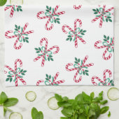 レトロなクリスマスキャンディー キッチンタオル (折り畳み)