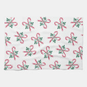 レトロなクリスマスキャンディー キッチンタオル (横)