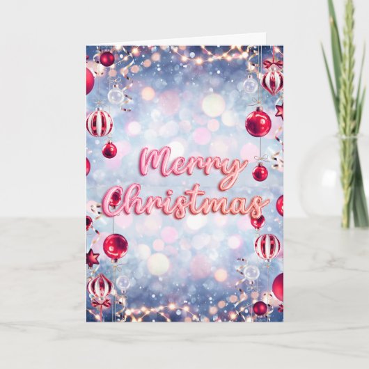 レトロなクリスマスグリーティングカード カード (正面)