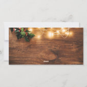 レトロなクリスマスツリーの飾りとミストルートのクラシックなクリスマスグリーティング シーズンカード (裏面)