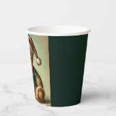 レトロなクリスマステディベア 紙コップ (裏面)