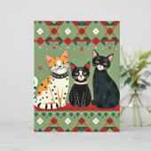 レトロなクリスマス猫のクラフト紙 (スタンド正面)