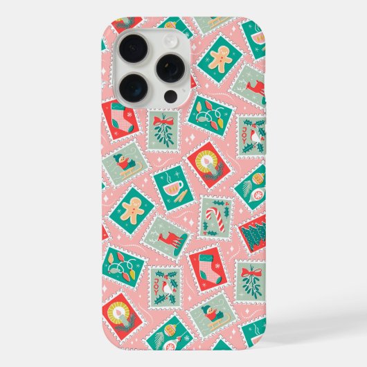 レトロなクリスマス記念切手 iPhoneケース (裏面)