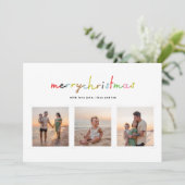 レトロなクリスマス6枚の写真コラージュ ハッピー シーズンカード (スタンド正面)