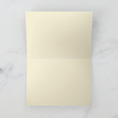 レトロなクリスマス フローラル デイジー パターン カード (内部)