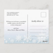 レトロなクリスマス　ルースチック　3枚の写真を使ったグリーティングカード ポストカード (裏面)