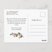 レトロなクリスマス 赤いトラックのポストカード 5枚の写真付き ポストカード (裏面)