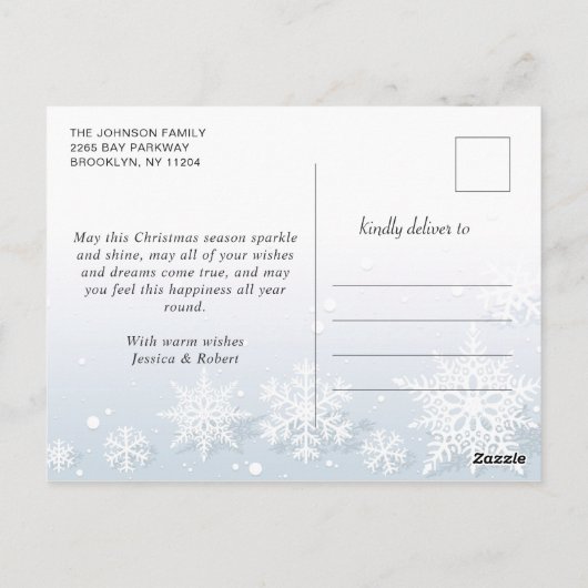 レトロなクリスマス 赤いトラックのポストカード 5枚の写真付き ポストカード (裏面)