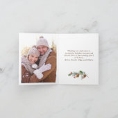 レトロなクリスマス 農村風の4枚の写真のグリーティングカード シーズンカード (内部)