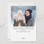 レトロなクリスマス 農村風の4枚の写真のグリーティングカード シーズンカード (裏面)