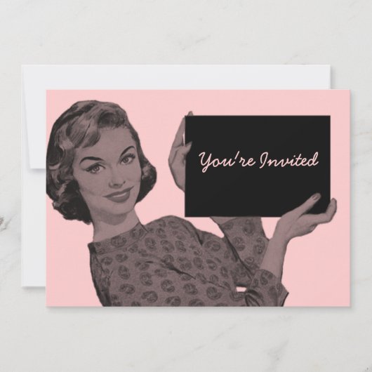 レトロなクリップボード 招待状 (正面)