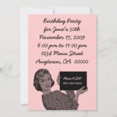 レトロなクリップボード 招待状 (裏面)