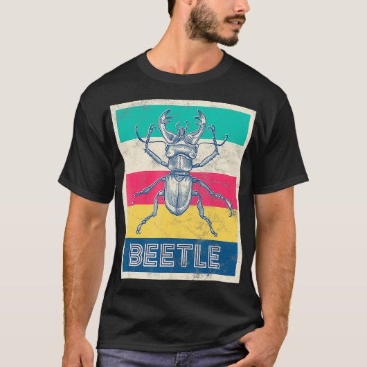 レトロなクワガタのギフト ヴィンテージ デザイン Tシャツ (正面)