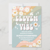 レトロなグッバイ 11歳の誕生日招待状 招待状 (正面)