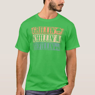 レトロなグリルパパのバーベキューTシャツ Tシャツ