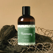 レトロなグリーンエレガントコスメボトルラベル 長方形シール