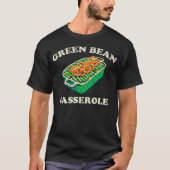 レトロなグリーンビーンズキャセロール皿 楽しいデザイン Tシャツ (正面)
