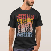 レトロなグルービーな熱帯魚 Tシャツ (正面)