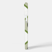 レトロなグルービーパターン – モノグラム – オリーブ黒 Case-Mate iPhoneケース (裏面 / 左)