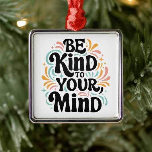 レトロなグルーヴな自己愛に優しく メタルオーナメント (ツリー)