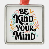 レトロなグルーヴな自己愛に優しく メタルオーナメント (正面)