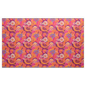 レトロなグルーヴィの花 ファブリック (ヤード)